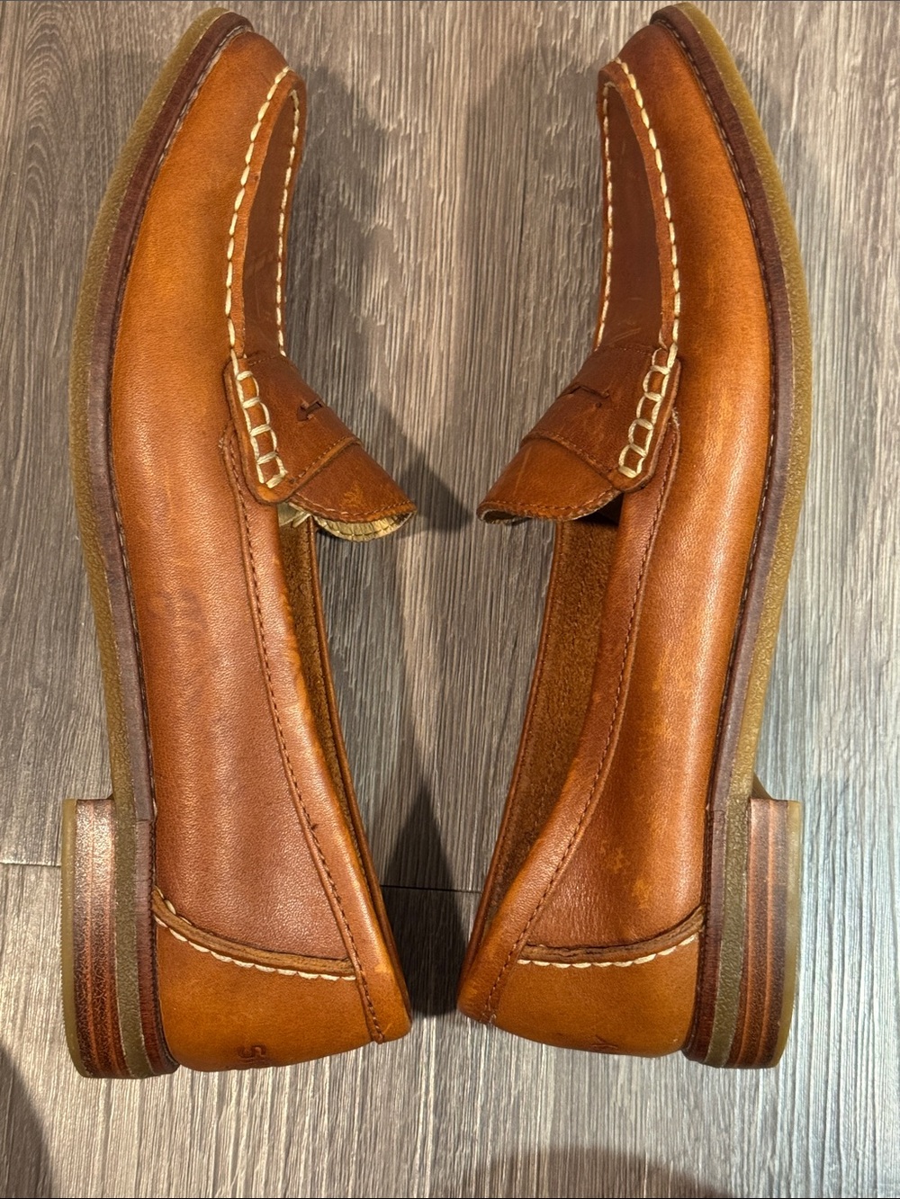 Sperry Top-Sider Seaport Light Brown Leather Penny Loafers Womens 8 - Picture 6 of 9